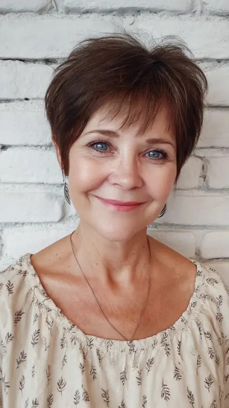 Textured Short Crop with Fluffy Layers