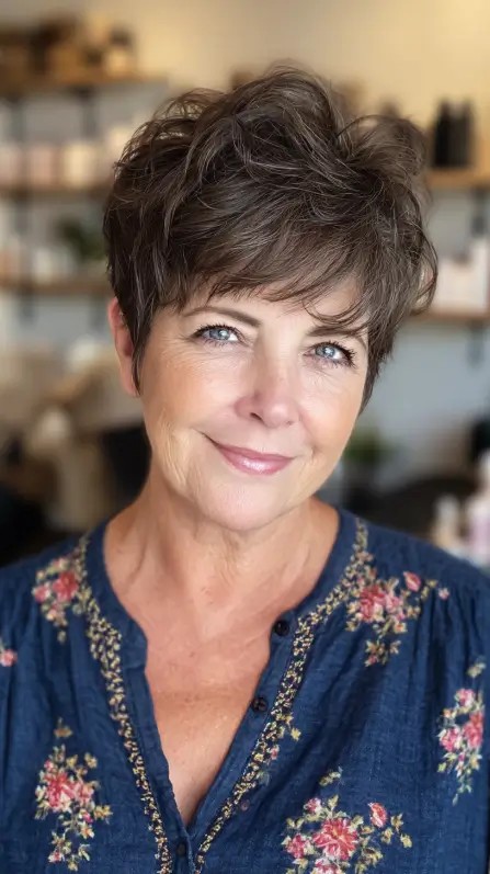 Textured Short Crop with Soft Waves