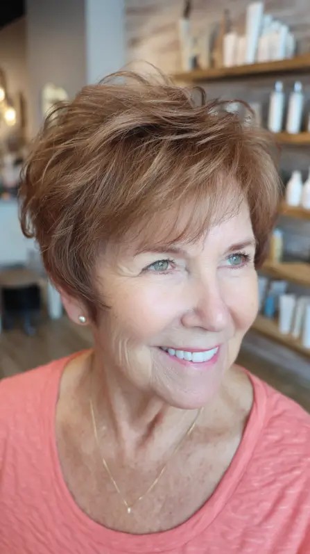 Textured Short Crop with Subtle Layers