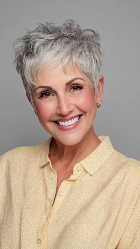 Textured Short Pixie with Effortless Volume