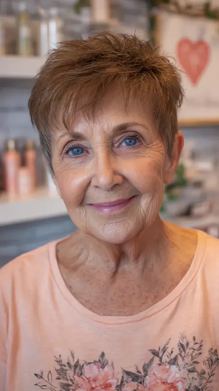 Textured Short Pixie with Subtle Volume