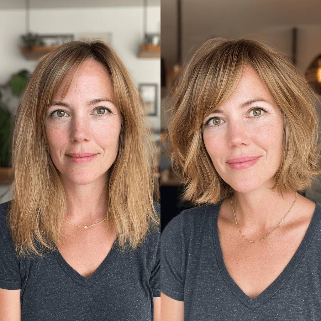 Textured Shoulder-Length Bob with Soft Layers
