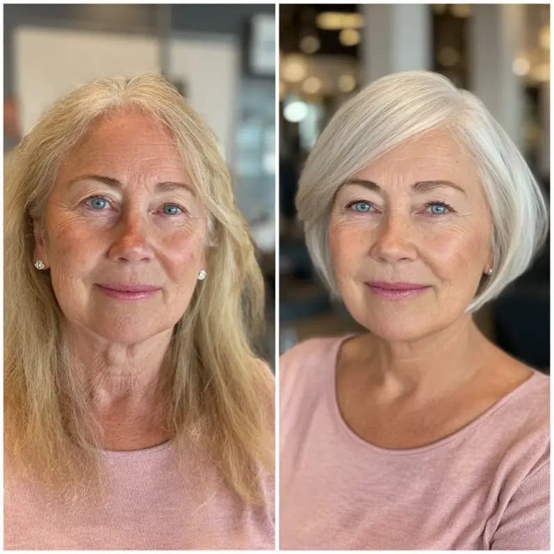 Timeless Silver Bob with Subtle Layering