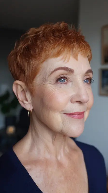 Vibrant Textured Pixie Cut with Subtle Layers