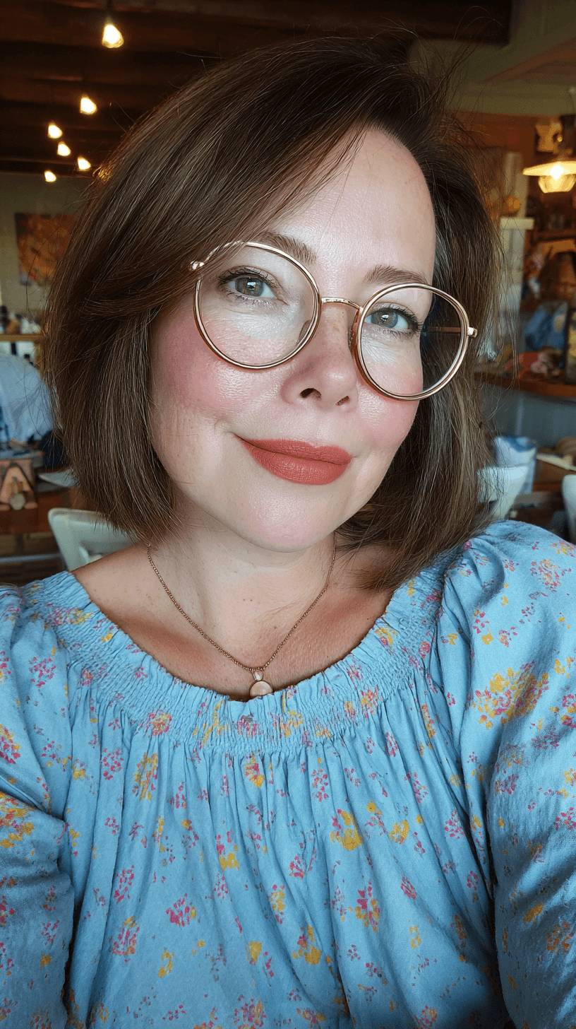 Warm Chestnut Classic Bob with Subtle Textured Ends