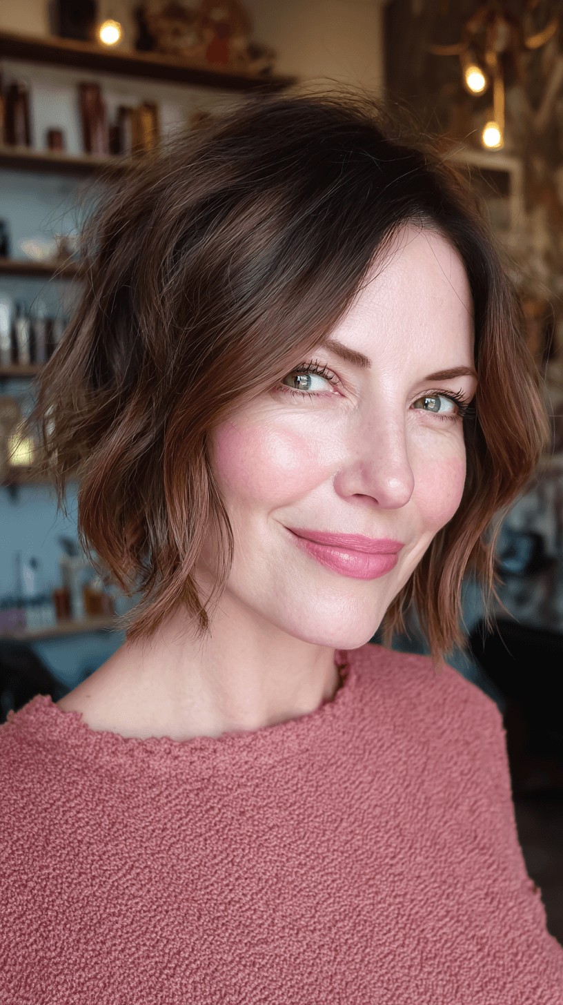 Chic Textured Bob with Soft Waves