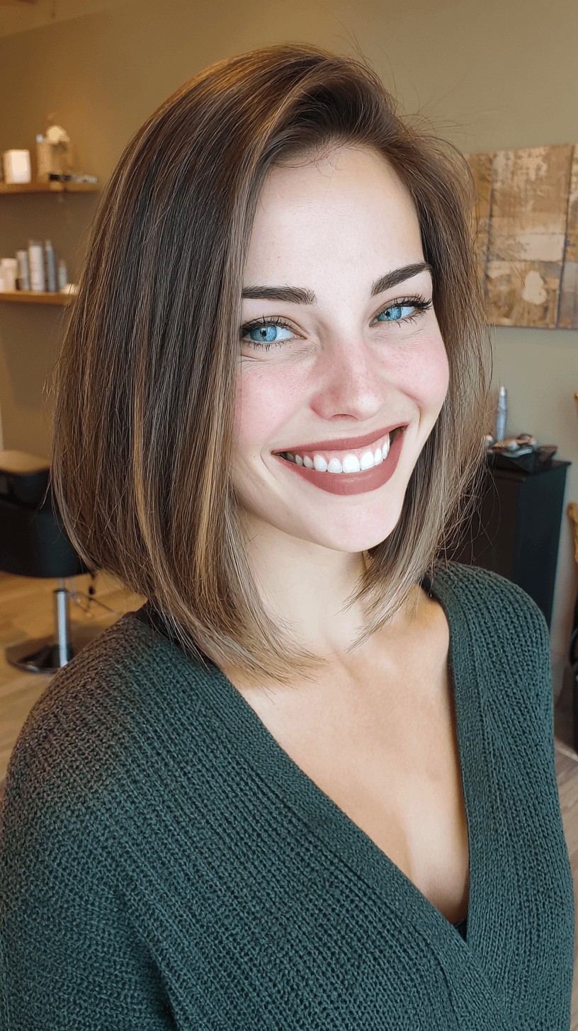 Modern Textured Bob with Subtle Highlights