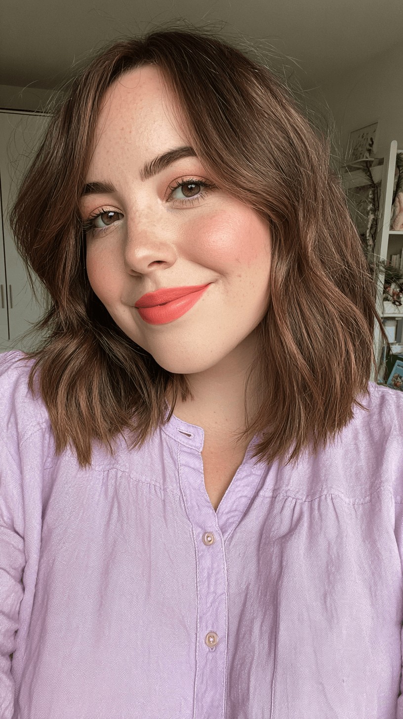 Textured Shoulder-Length Cut with Soft Waves