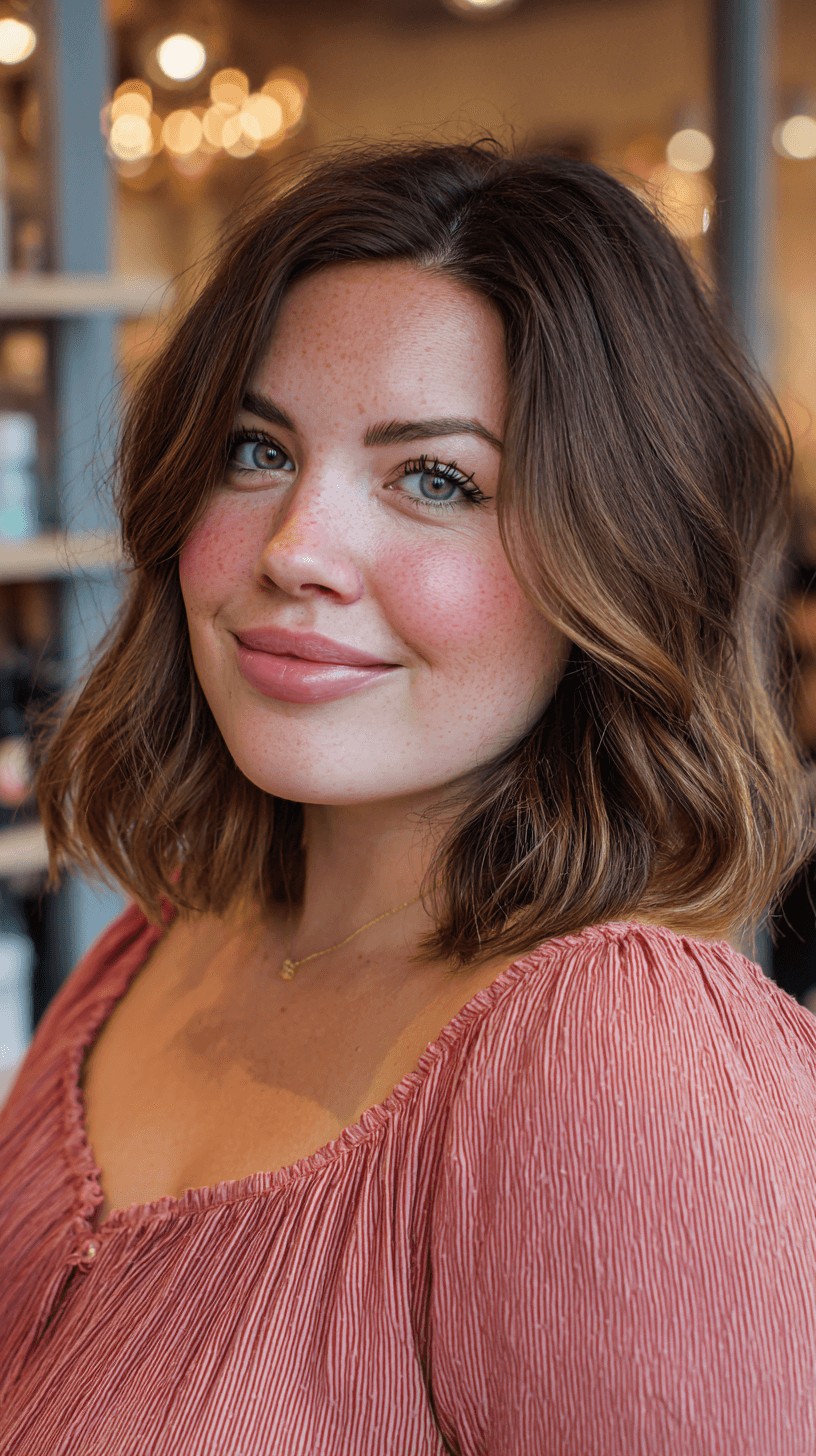 Textured Shoulder-Length Cut with Soft Waves