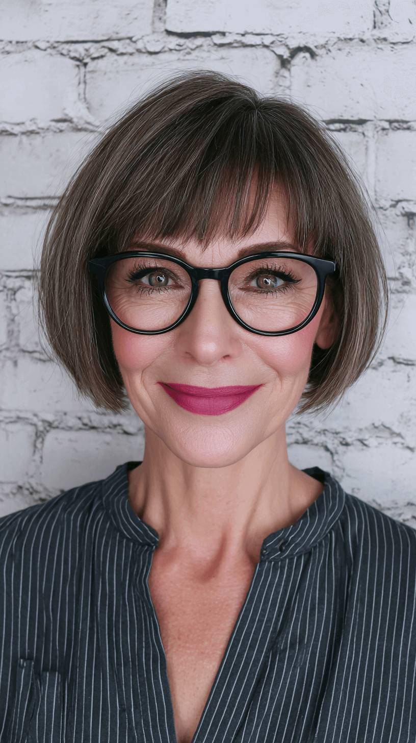 Chic Textured Bob with Soft Bangs