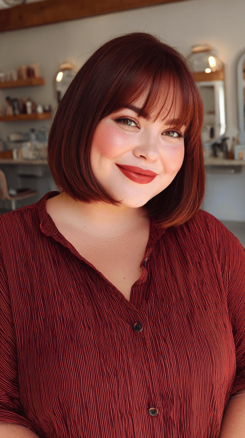 Bold A-Line Bob with Soft Bangs