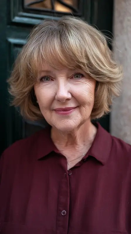 Charming Feathered Bob with Gentle Movement