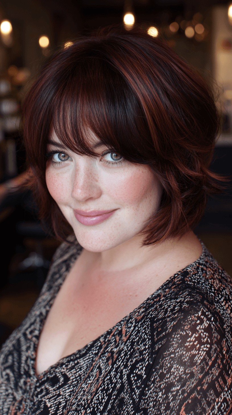 Charming Textured Bob with Soft Bangs