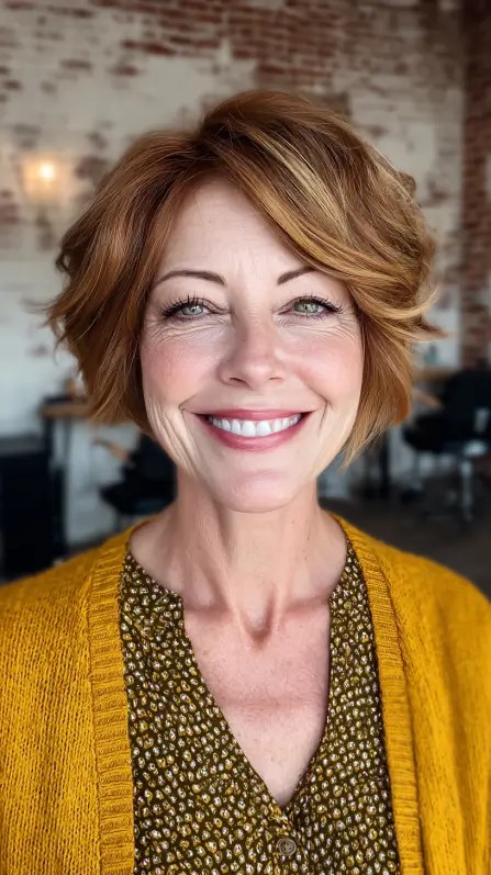 Charming Textured Short Bob with Soft Layers