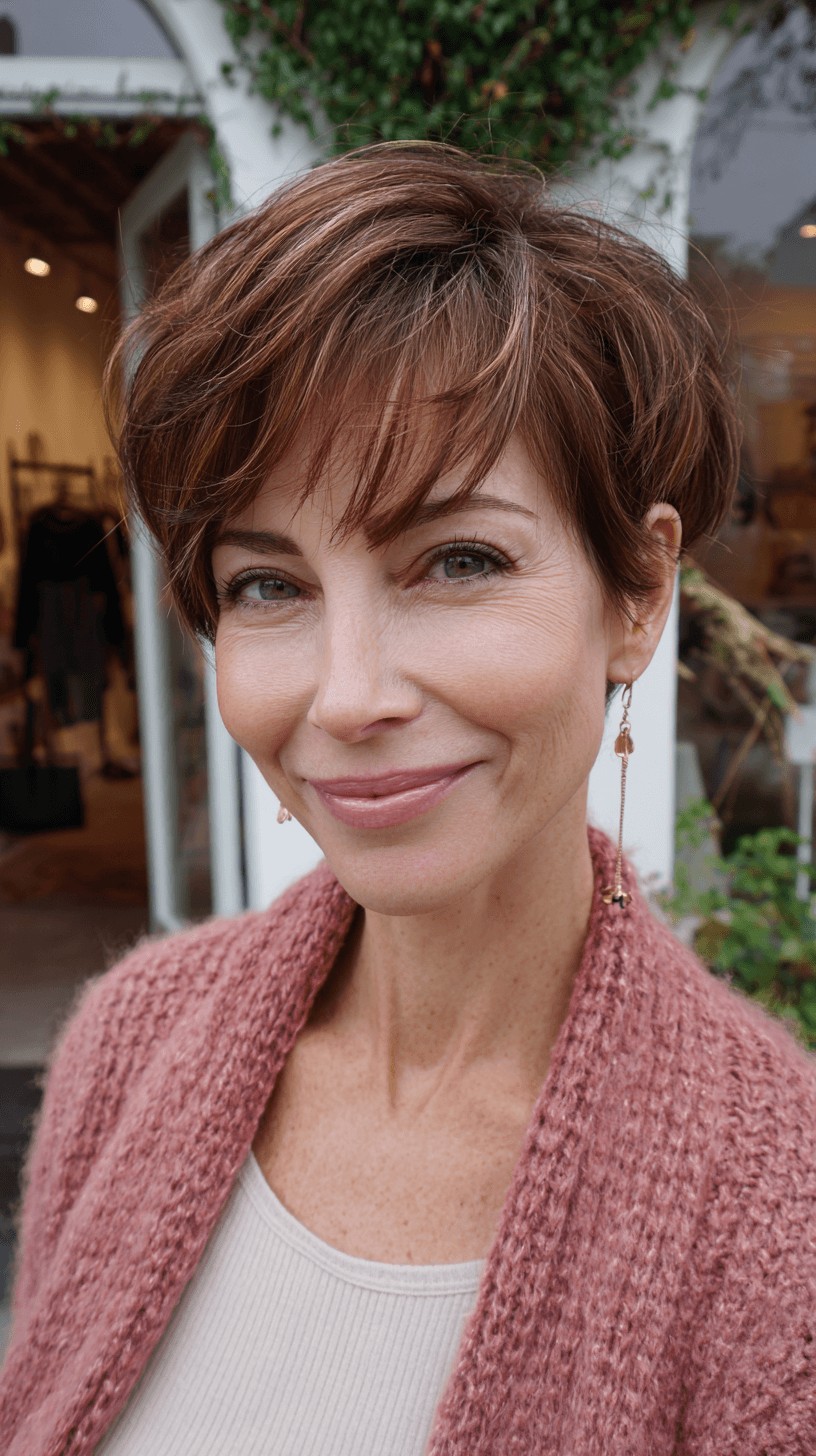 Chic Curled Crop with Defined Layers