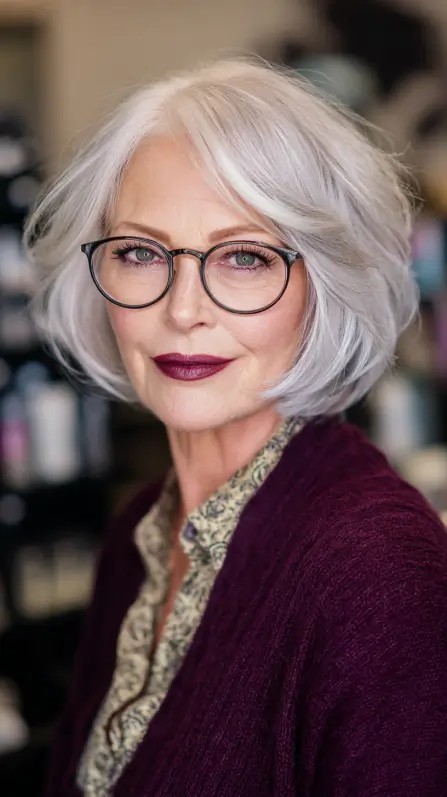 Chic Feathered Bob with Subtle Texture