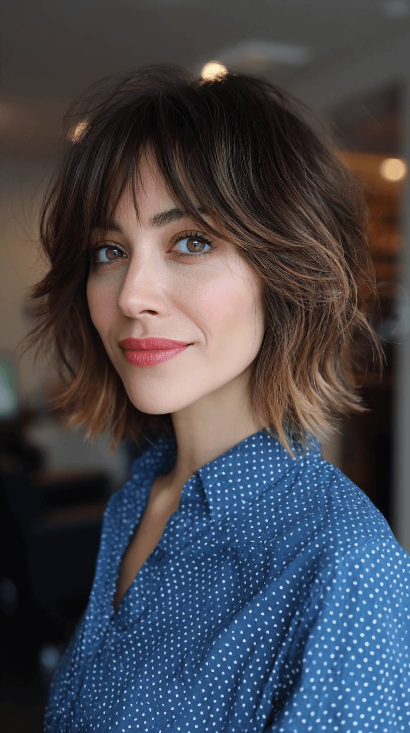 Chic Layered Mullet with Soft Waves