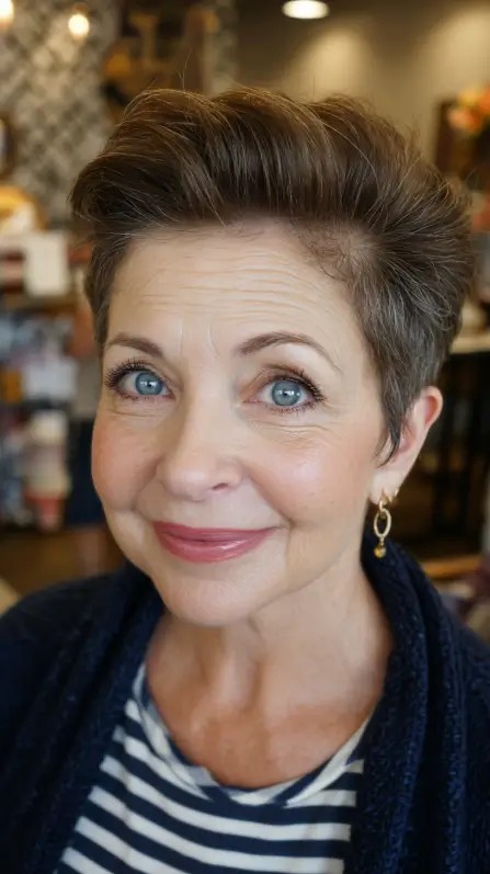 Chic Short Pompadour Pixie with Volume