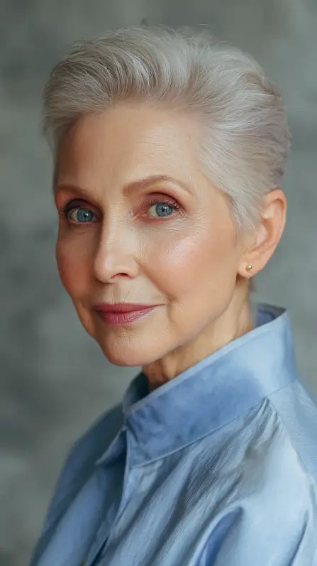 Chic Short Textured Cut with Subtle Volume