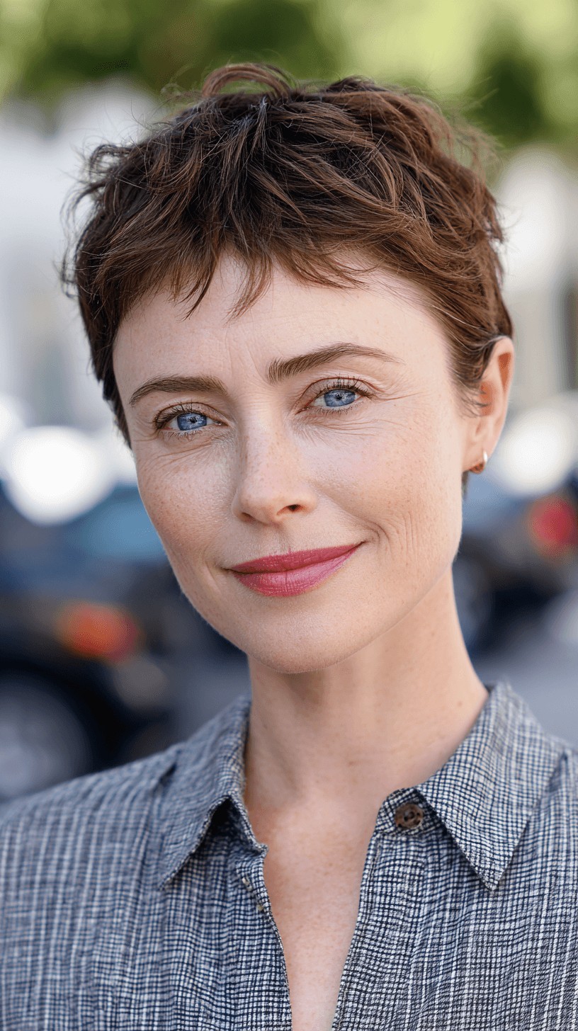 Chic Textured Crop with Soft Fringed Bangs