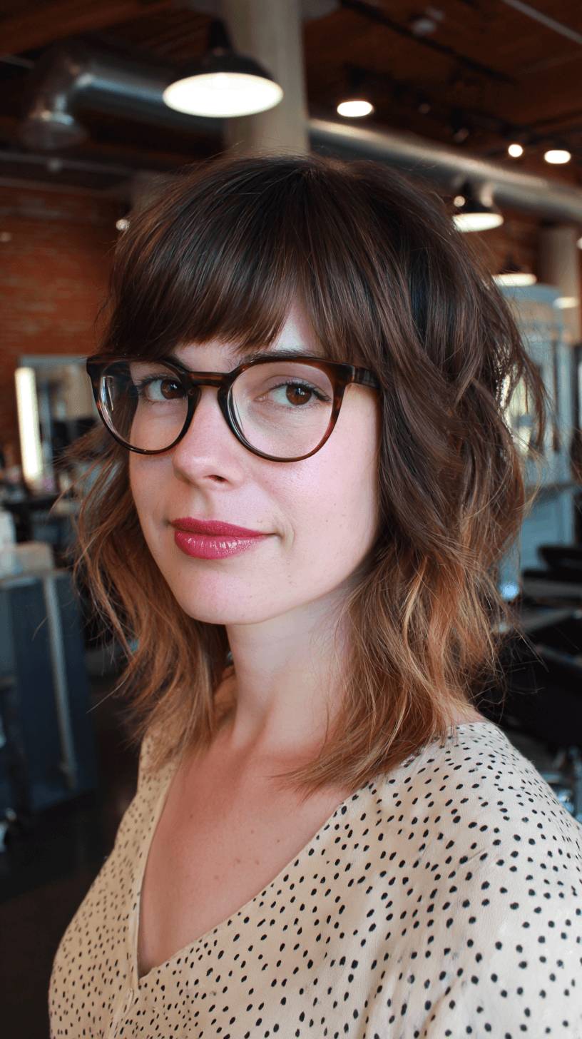 Chic Textured Mullet with Subtle Face-Framing Layers