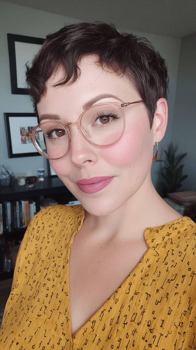 Chic Textured Pixie Cut with Soft Waves