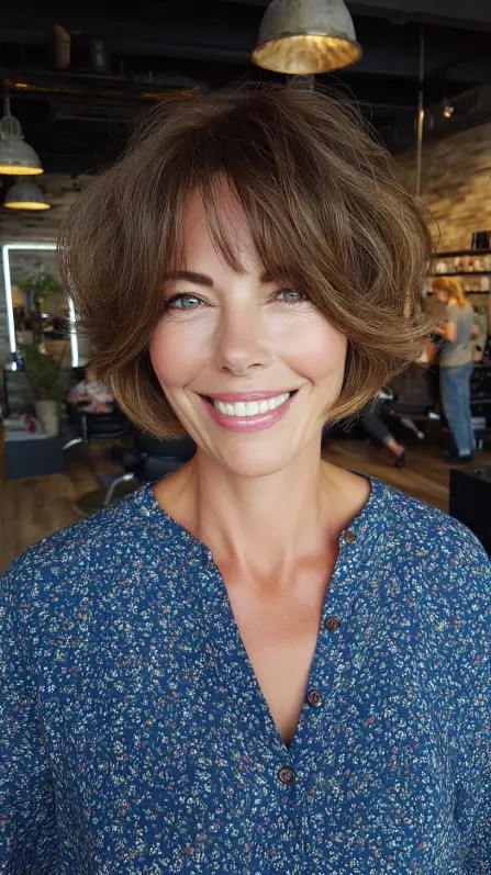 Dynamic Textured Bob with Soft Volume