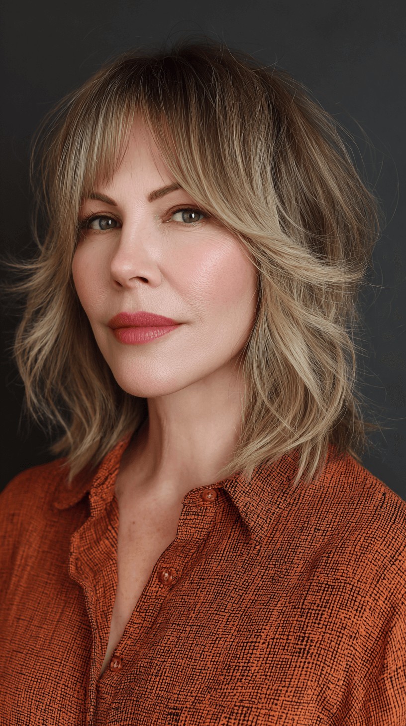 Effortlessly Chic Dark Blonde Textured Waves