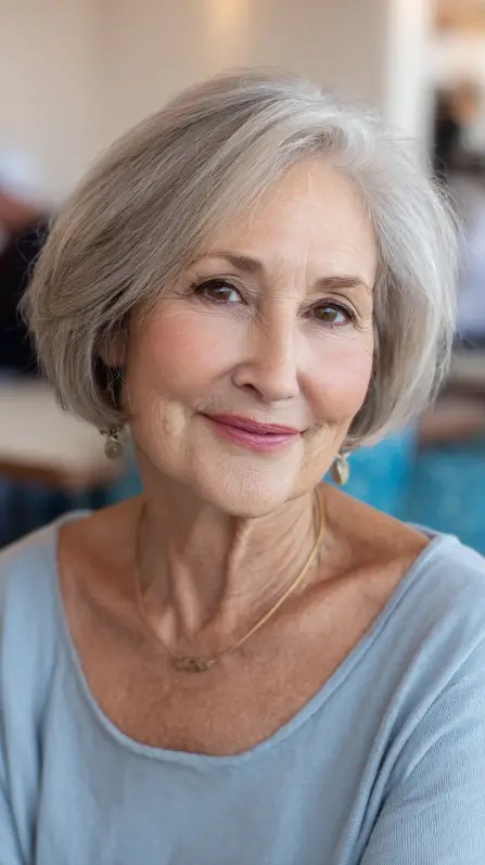 Elegant Soft Textured Bob with Gentle Layers