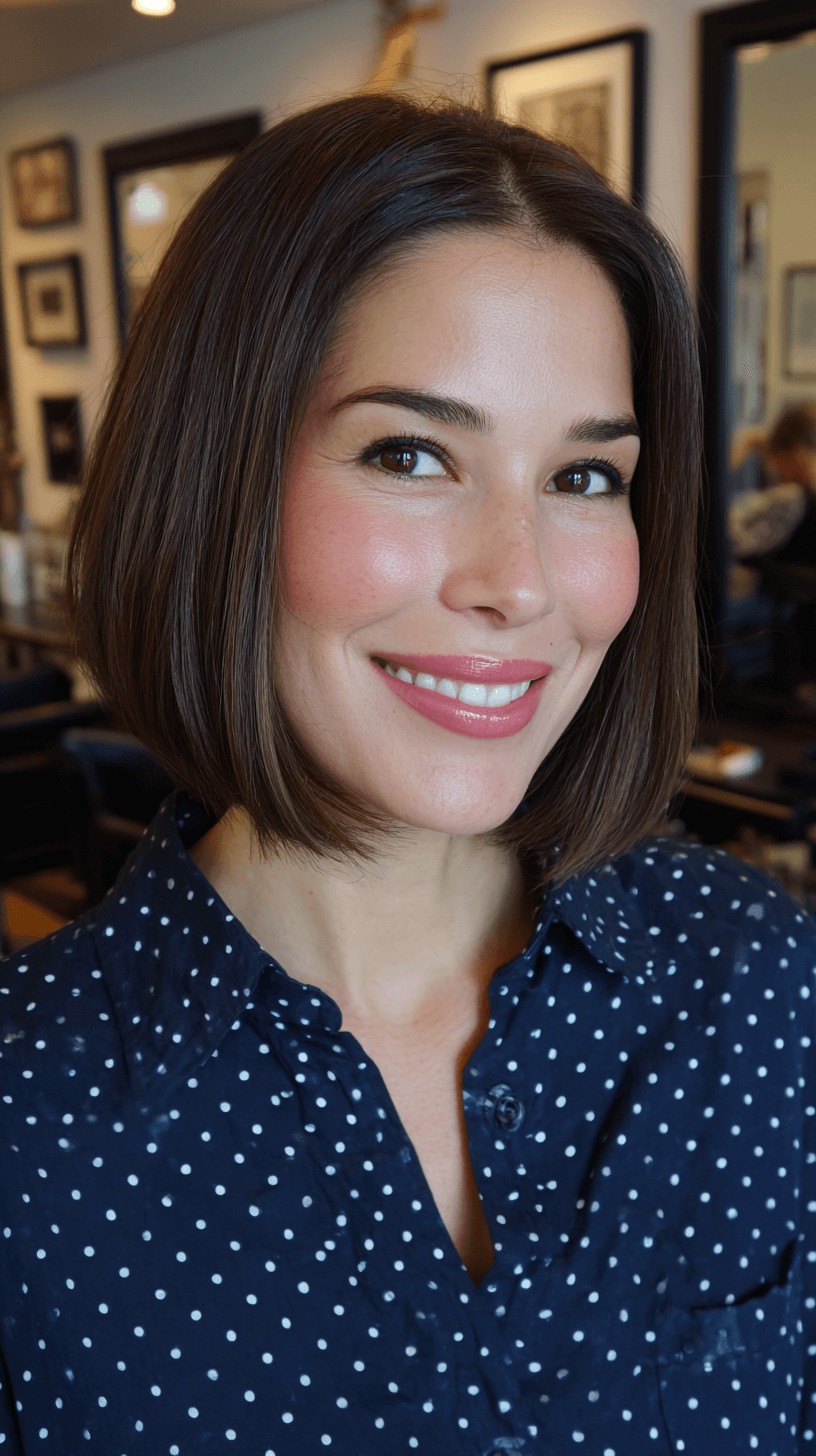 Elegant Straight Bob with Subtle Layers