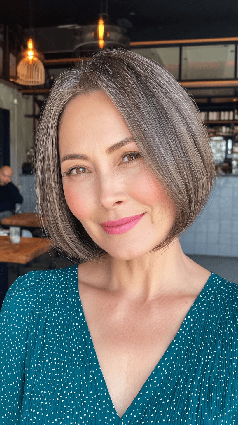 Modern Angular Bob with Soft Textured Ends