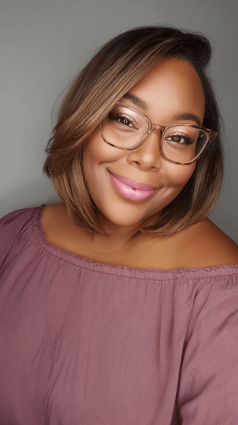 Modern Asymmetrical Bob with Subtle Highlights