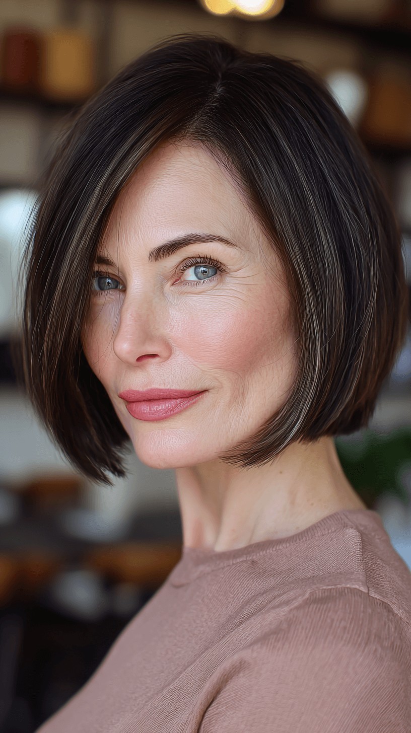 Modern Sleek A-Line Bob with Subtle Highlights