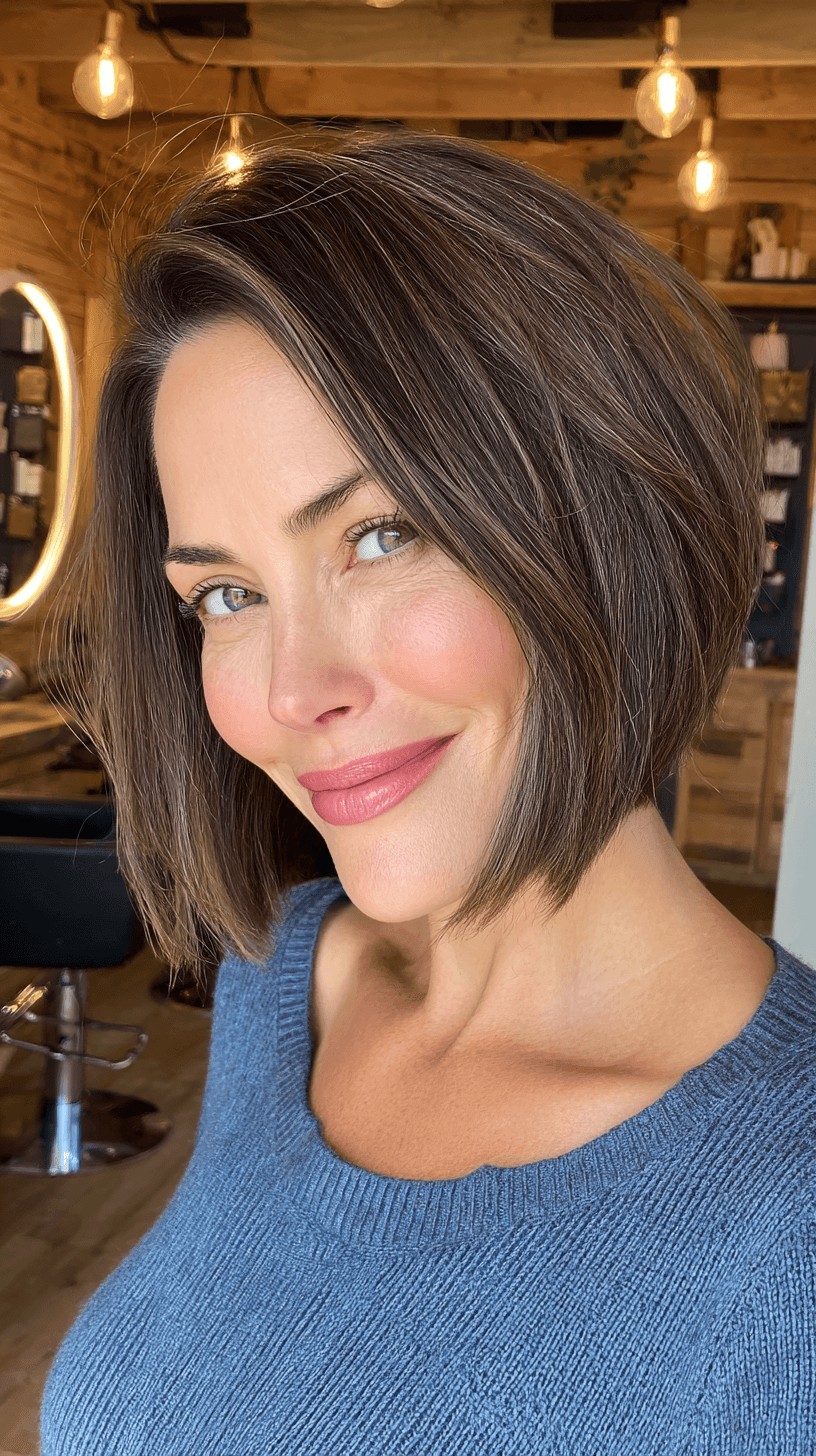 Modern Textured Bob with Subtle Highlights