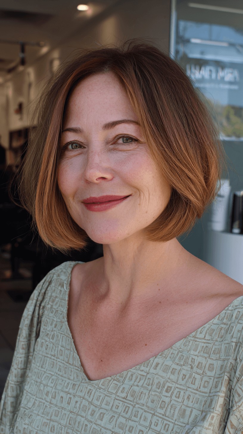 Modern Textured Bob with Subtle Warm Tones