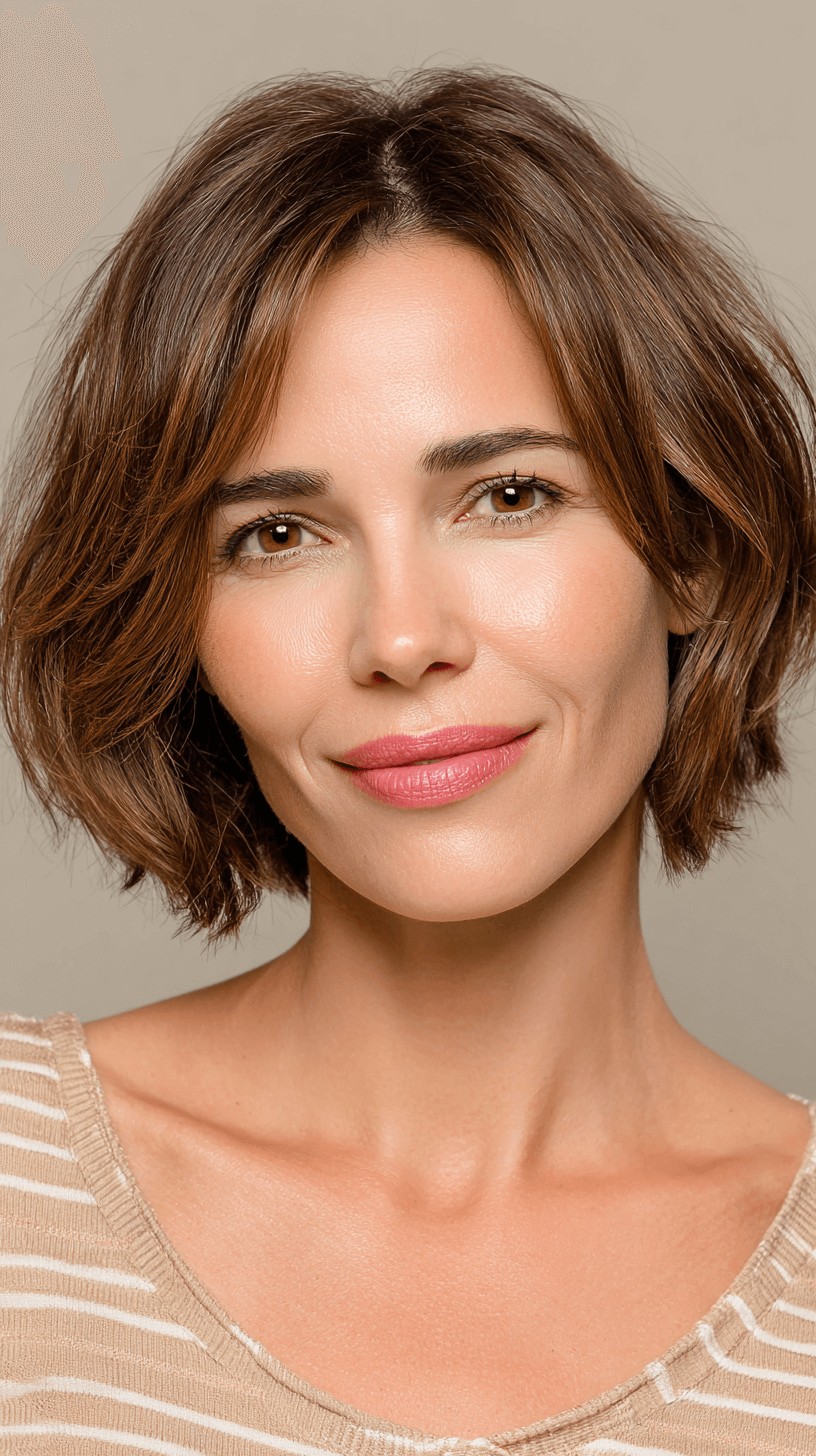 Natural Textured Bob with Subtle Movement