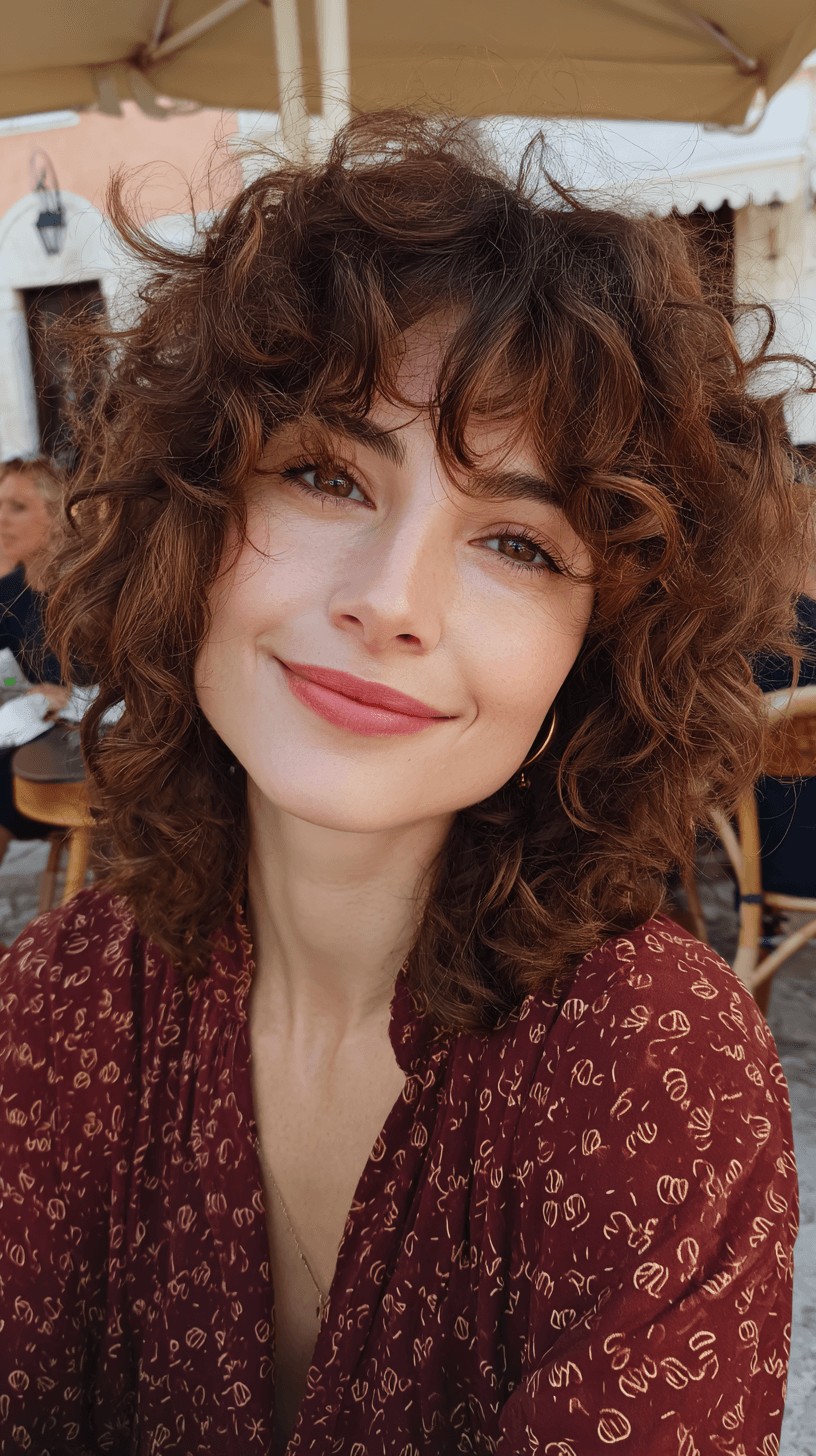 Playful Curly Shag with Soft Layers