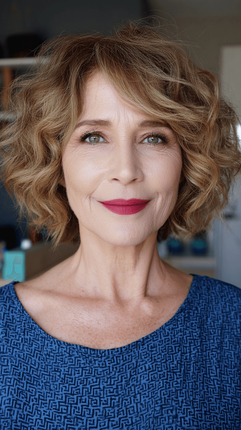 Playful Curly Shoulder-Length Cut with Soft Layers