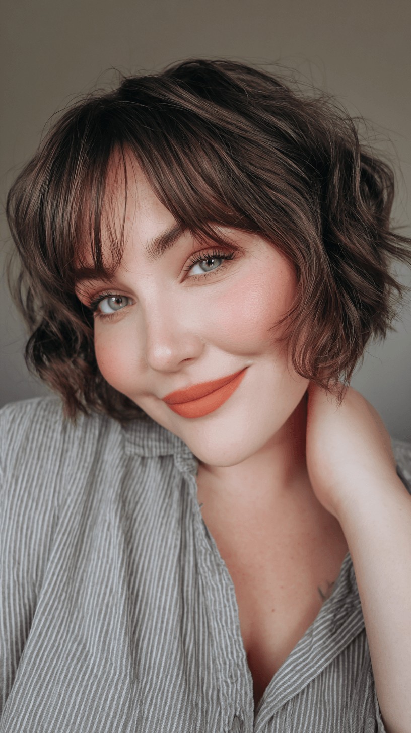 Playful Textured Bob with Soft Bangs