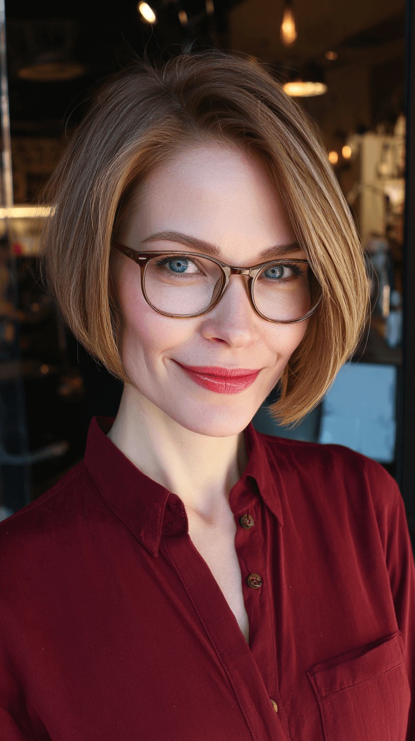 Polished Rounded Bob with Subtle Warmth