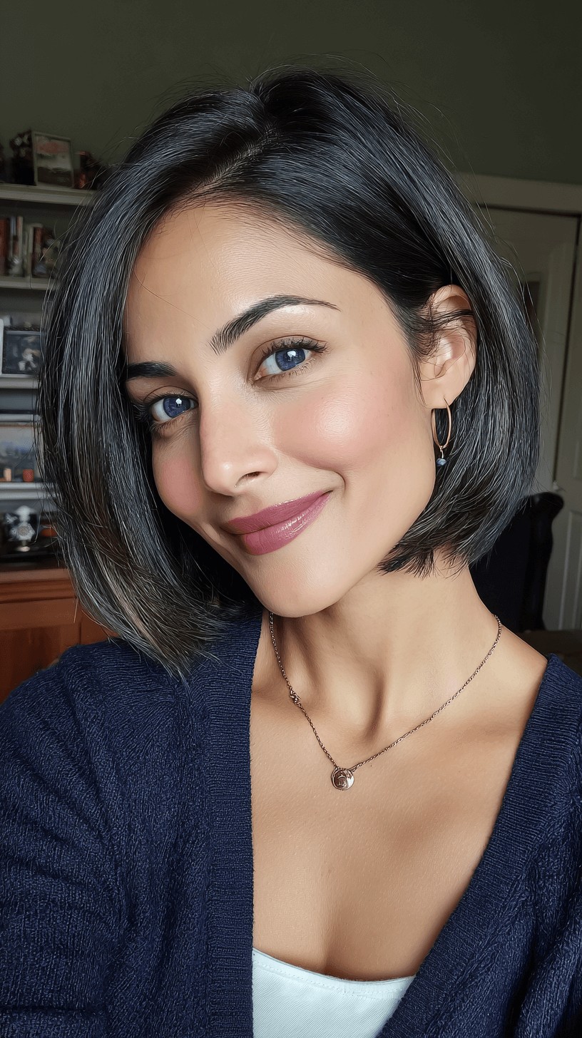 Polished Textured Bob with Subtle Layers