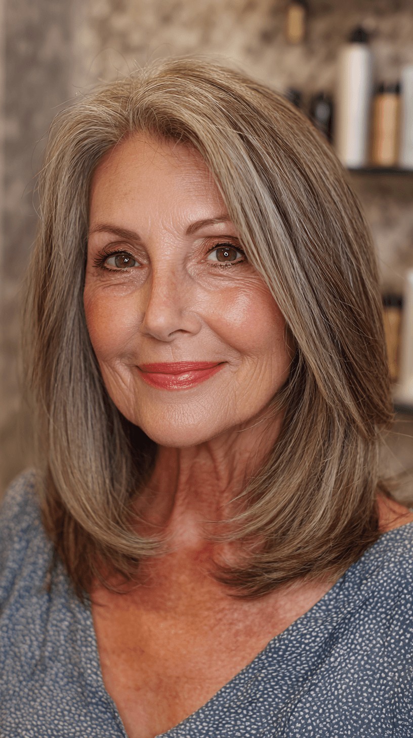 Radiant Long Layered Ash Blonde Cut