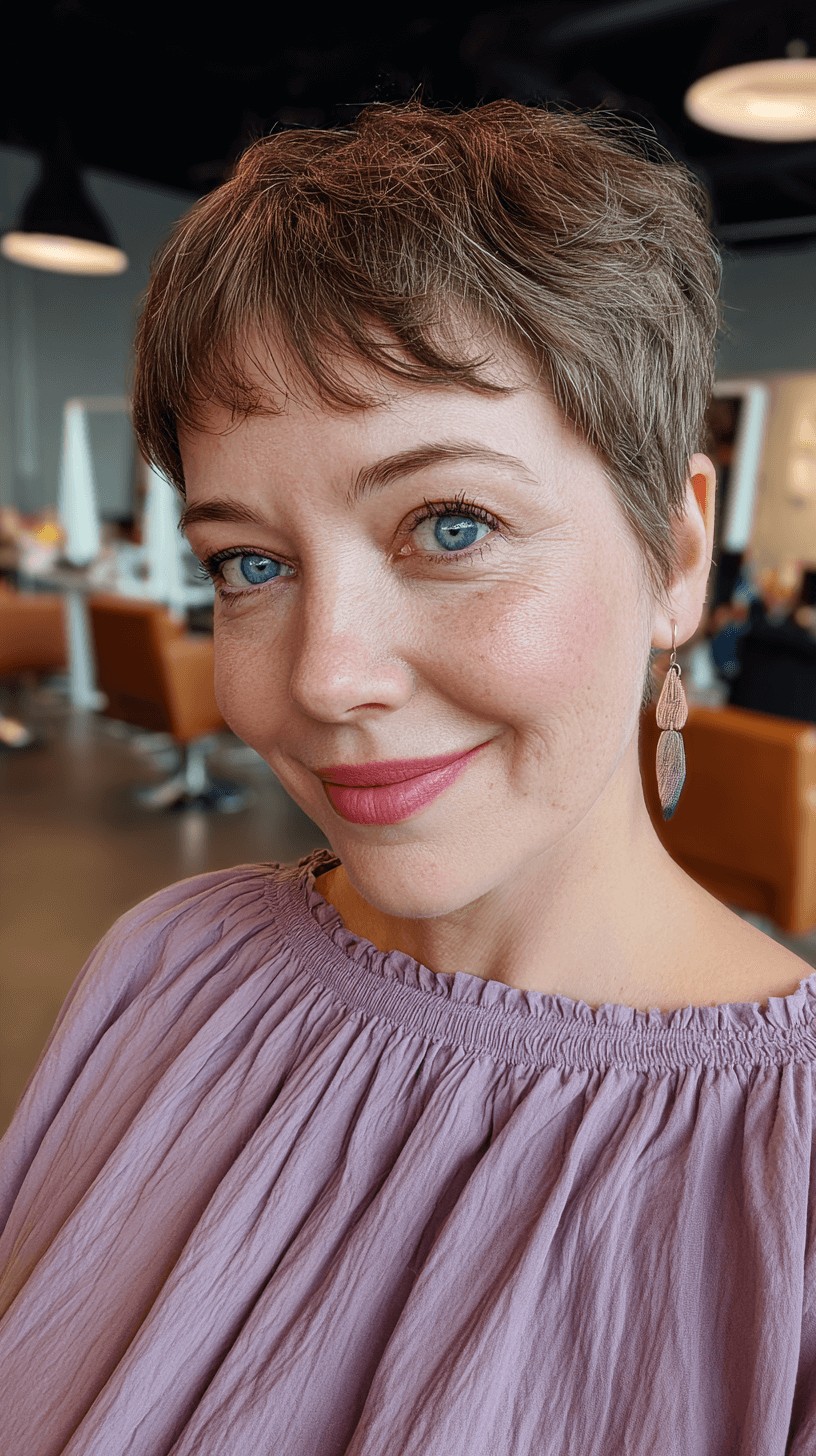 Short Textured Crop with Effortless Layers