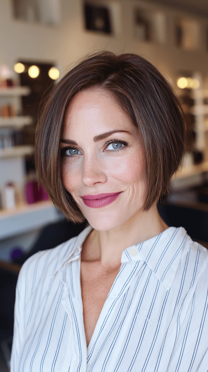 Sleek Angular Bob with Subtle Dimension