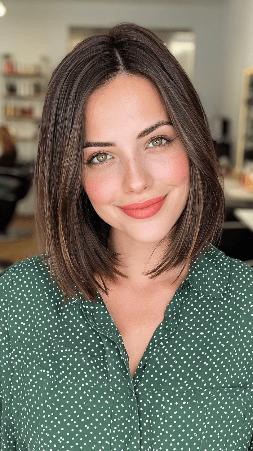 Sleek Classic Bob with Subtle Face Framing