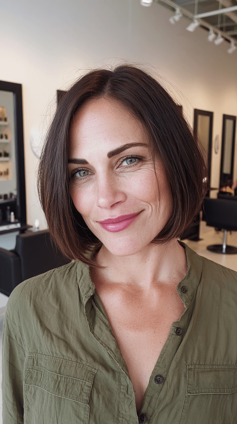 Sleek Inverted Bob with Subtle Layers