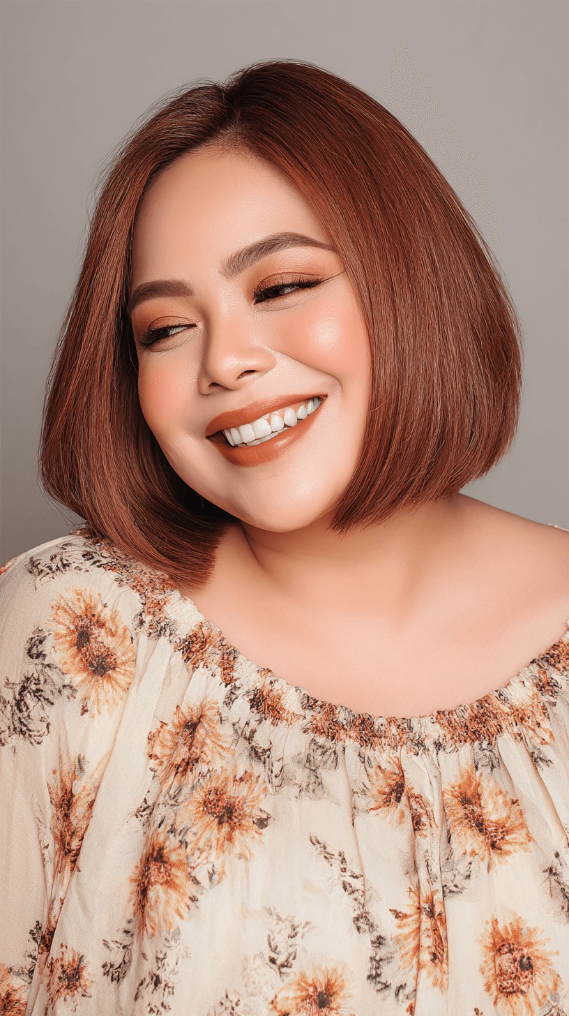Sleek Rounded Bob with Subtle Layers