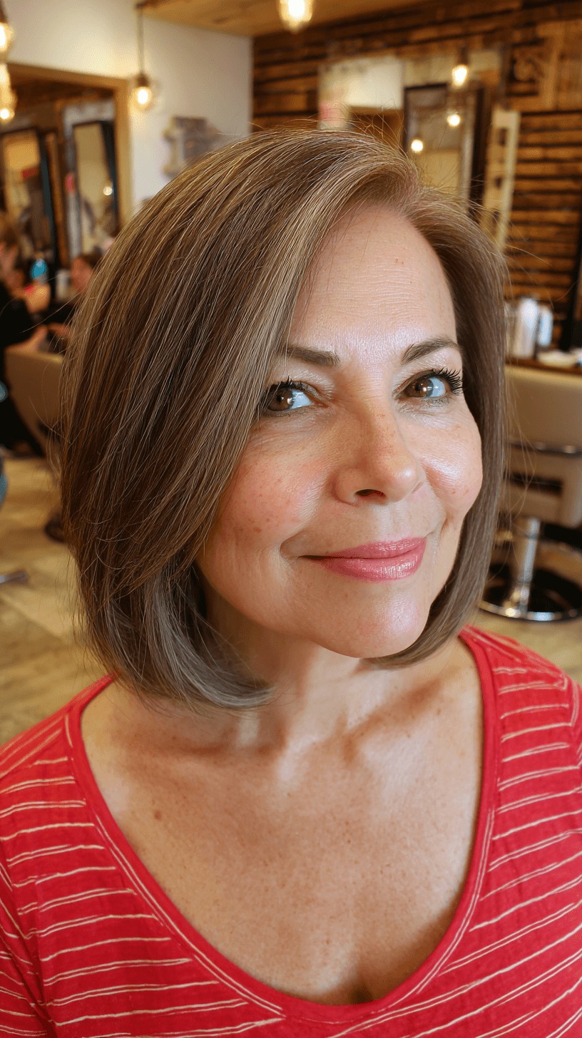 Softly Framed Layered Straight Cut