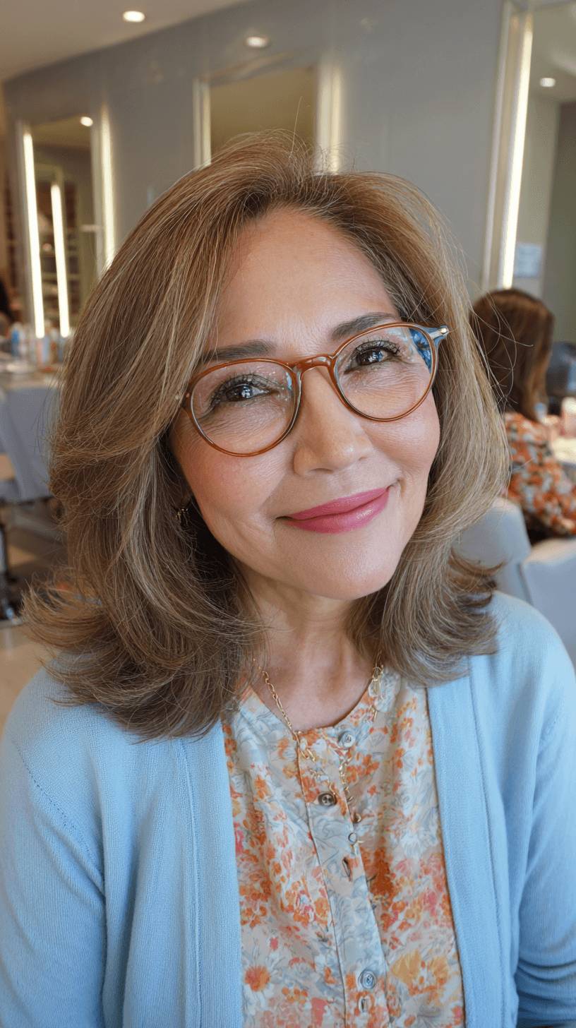 Softly Layered Mid-Length Cut with Gentle Face-Framing Waves