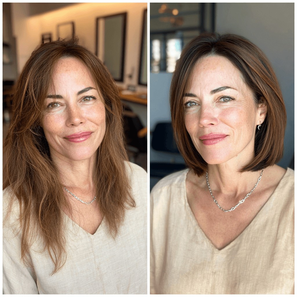 Stylish Blunt Cut with Subtle Movement